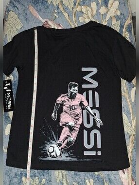 Messi Collection Boys Black Graphic T-Shirt Size 6X NWT Soccer Graphic Tee